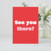 Retro Typografie Reactiekaart RSVP Kaartje (Staand voorkant)
