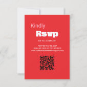 Retro Typografie Reactiekaart RSVP Kaartje (Achterkant)