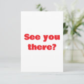 Retro Typografie Reactiekaart RSVP Kaartje (Staand voorkant)