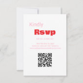 Retro Typografie Reactiekaart RSVP Kaartje (Achterkant)
