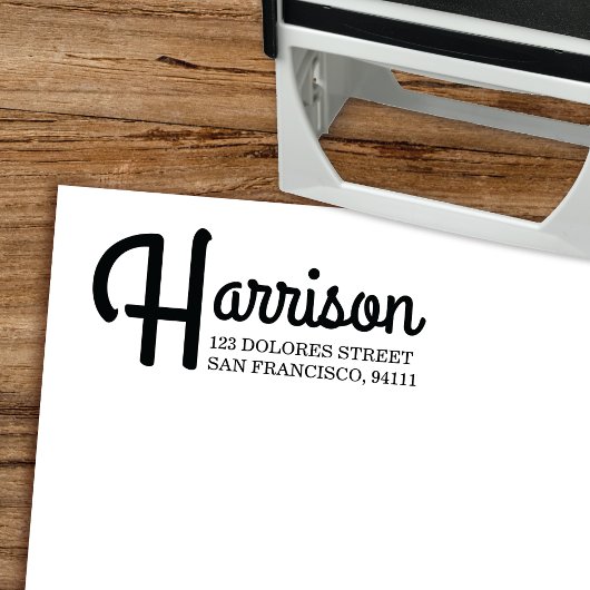 Retro Typografie Retouradres Zelfinkkend stempel