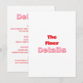 Retro Typografie Save The Date Details Kaart (Voorkant / Achterkant)