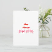 Retro Typografie Save The Date Details Kaart (Staand voorkant)