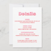 Retro Typografie Save The Date Details Kaart (Achterkant)
