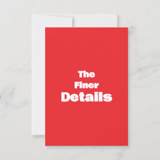 Retro Typografie Save The Date Details Kaart (Voorkant)