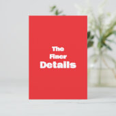 Retro Typografie Save The Date Details Kaart (Staand voorkant)