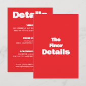 Retro Typografie Save The Date Details Kaart (Voorkant / Achterkant)
