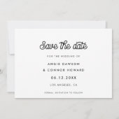 Retro typografie Save the Date fotokaart (Achterkant)