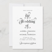 Retro Typografie Schoon Wit All In One QR Code Kaart (Voorkant)