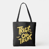 Retro typografie snoep of een poets griezelige Hal Tote Bag (Achterkant)