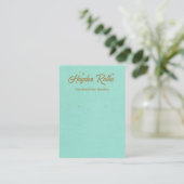 Retro Typografie Sterren Turquoise Oorbel Display Visitekaartje (Staand voorkant)