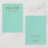 Retro Typografie Sterren Turquoise Oorbel Display Visitekaartje (Voorkant / Achterkant)