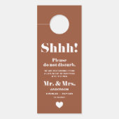 Retro Typografie Terracotta niet storen bruiloft Deurhanger (Voorkant)