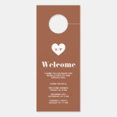 Retro Typografie Terracotta niet storen bruiloft Deurhanger (Achterkant)