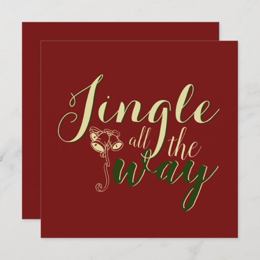 Retro Typografie Voeg Jouw tekst Jingle helemaal t Feestdagenkaart (Voorkant / Achterkant)