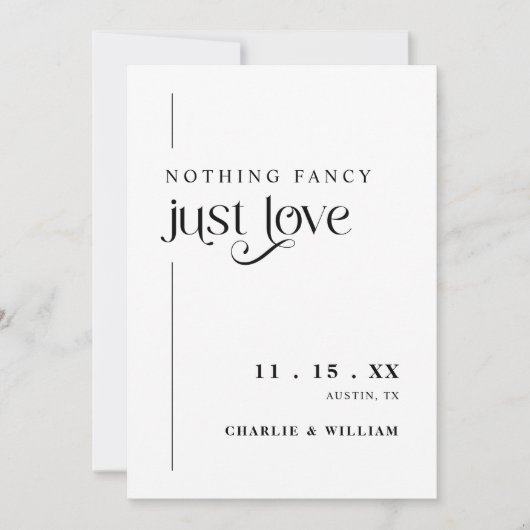 Retro Typografie We Elopement Kaart (Voorkant)