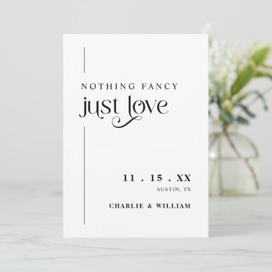 Retro Typografie We Elopement Kaart (Staand voorkant)