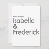 Retro Typografie Weddenschap Kaart (Voorkant)