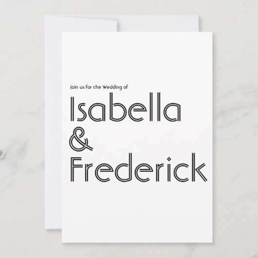 Retro Typografie Weddenschap Kaart (Voorkant)