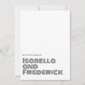 Retro Typografie Weddenschap Kaart (Voorkant)