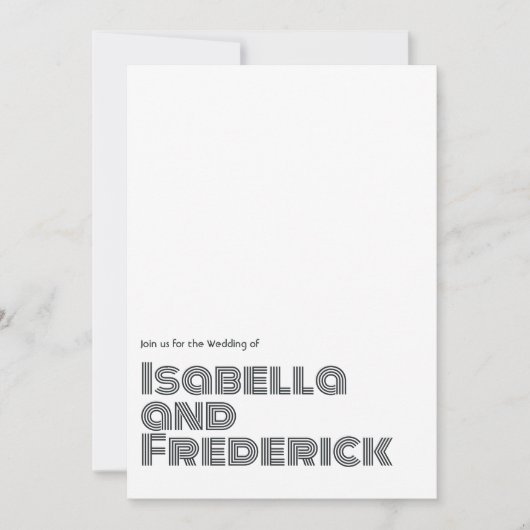 Retro Typografie Weddenschap Kaart (Voorkant)