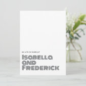 Retro Typografie Weddenschap Kaart (Staand voorkant)