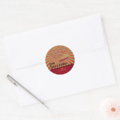 retro typografie zelfgemaakte taarten ronde sticker (Envelop)