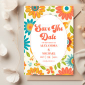 Retro Typografie Zomer Zon Bruiloft Save The Date