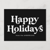 Retro Typography Black Prettige feestdagen Non-Pho (Voorkant)