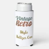  Retro Typography Design -20-oz Seltzer Blikjeskoeler (Seltzer Achterkant)