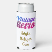  Retro Typography Design -20-oz Seltzer Blikjeskoeler (Seltzer Voorkant)