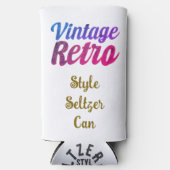  Retro Typography Design -20-oz Seltzer Blikjeskoeler (Voorkant)