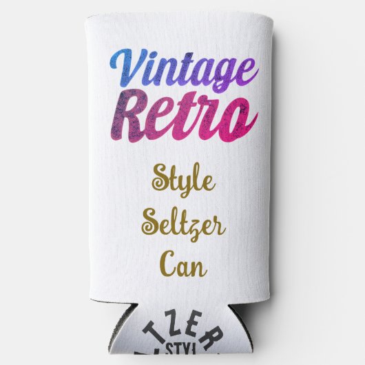  Retro Typography Design -20-oz Seltzer Blikjeskoeler (Voorkant)