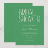 Retro Typography Kelly Green Trendy Vrijgezellenfe Kaart (Voorkant / Achterkant)