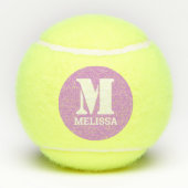Retro Typography Monogram Initiaal Name Tennisballen (Achterkant)
