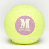 Retro Typography Monogram Initiaal Name Tennisballen (Voorkant)