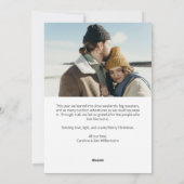 Retro Typography Photo Merry Christmas Letter Feestdagenkaart (Achterkant)