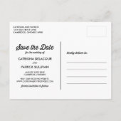 Retro Typography schoolbord Sla de datum foto op Aankondigingskaart (Achterkant)