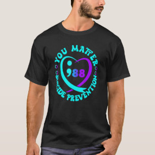 Retro U maakt 988 Zelfmoordpreventie Awareness bel T-shirt