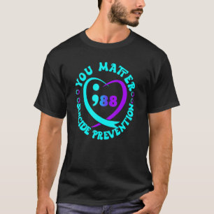 Retro U maakt 988 Zelfmoordpreventie Awareness bel T-shirt