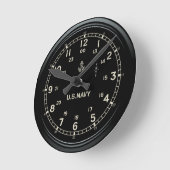 Retro U.S. NAVY Clock imitation Ronde Klok (Hoek)