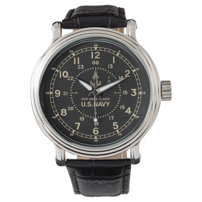Retro U.S. NAVY Klok imitatie Horloge (Voorkant)
