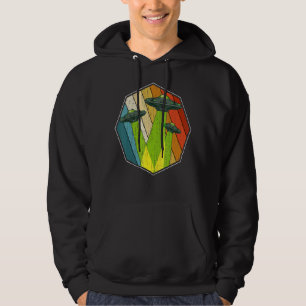 Retro UFO Abductie Sci Fi Extraterrestrial UFO Hoodie