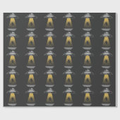 Retro UFO Alien Abduction Bigfoot ruimteschip Cadeaupapier (Vlak)