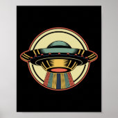 Retro UFO Alien Poster (Voorkant)