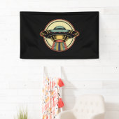 Retro UFO Alien Spandoek (Insitu)