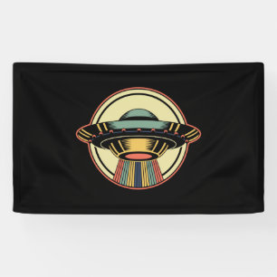 Retro UFO Alien Spandoek