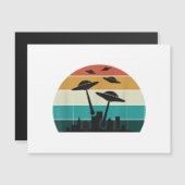 Retro UFO Attack Sunset - Cool Vliegende Sauc (Voorkant / Achterkant)