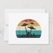 Retro UFO Attack Sunset - Cool  Vliegende Sauc (Achterkant)
