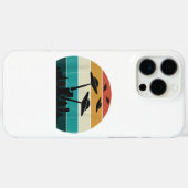 Retro UFO Attack Sunset - Cool  Vliegende Sauc Case-Mate iPhone Case (Achterkant (horizontaal))